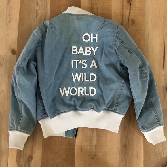 Denim Oversized Bomber - Picture 1 of 5